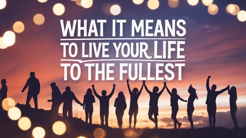 What It Means To Live Your Life To The Fullest